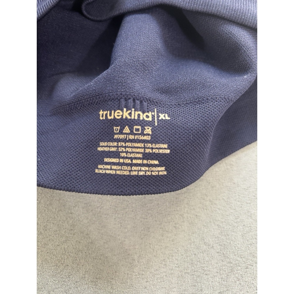 Truekind Seamless Racerback Sports Bra Sz XL Navy Wireless Stretch Smoothing - Picture 4 of 10